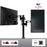 Duronic Monitor Arm Single holding two screens with 360 rotation and 22 lbs weight capacity.