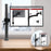 Duronic Monitor Arm Single with full rotation and tilt for desk setup.