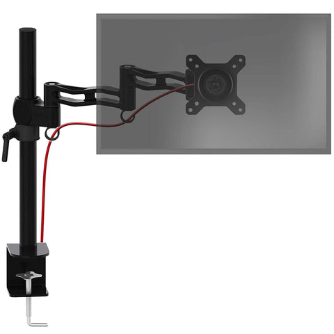 Duronic Monitor Arm Single with integrated cable management holding a computer screen."