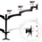 Duronic Monitor Arm Stand showcasing 180-degree swivels and -90 to +45-degree tilt features.