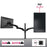 Duronic Monitor Arm Stand showcasing 360-degree rotation and weight capacity.