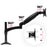 Duronic Monitor Arm Stand showcasing its rotation angles and tilt ranges.