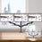 Duronic Monitor Arm Stand showcasing multi-screen articulation in landscape and portrait views.