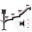 Duronic Monitor Arm Stand showing multiple rotation joints and screen tilt angles