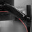 Duronic Monitor Arm Stand with a red cable management path.