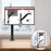 Duronic Monitor Arm Stand with an inset showing portrait rotation.