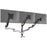 Duronic Monitor Arm Stand with three adjustable silver and black gas-spring mechanical arms holding grey screens.