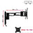 Duronic Monitor Arm Wall Mount bracket with VESA 75/100 compatibility measurements.