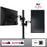 Duronic Monitor Stand Dual featuring 360-degree rotation and 17.6 lb capacity.