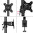 Duronic Monitor Stand Dual mount showing plate, clamp, and joints.