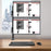 Duronic Monitor Stand Dual with dual stacked monitors with keyboard and mouse below