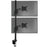 Duronic Monitor Stand Dual with two stacked adjustable arms on a black pole.