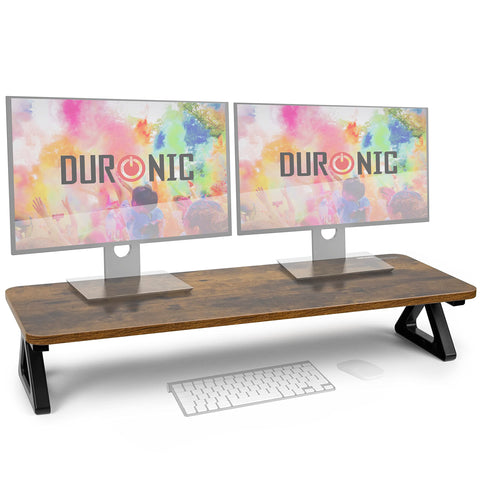 Duronic Monitor Stand Riser with black metal legs.