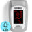 Duronic Oximeter with a red LED display showing a 99% blood oxygen saturation level and a heart rate of 75 beats per minute.