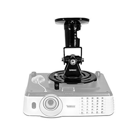 Duronic Projector Mount Stand attached to an inverted white BenQ projector.