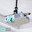 Duronic Projector Mount Stand holding a white projector with twenty two pounds weight capacity.