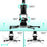 Duronic Projector Mount Stand showcasing 360-degree rotation, 180-degree tilt, and multi-directional adjustment features.