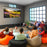 Duronic Projector Screen with a group of friends enjoys a movie night