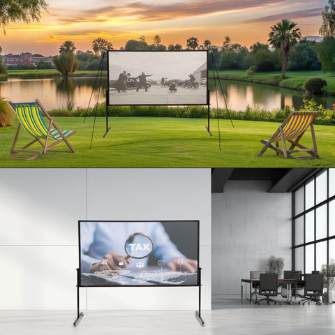 Duronic Projector Screen with outdoor and indoor settings