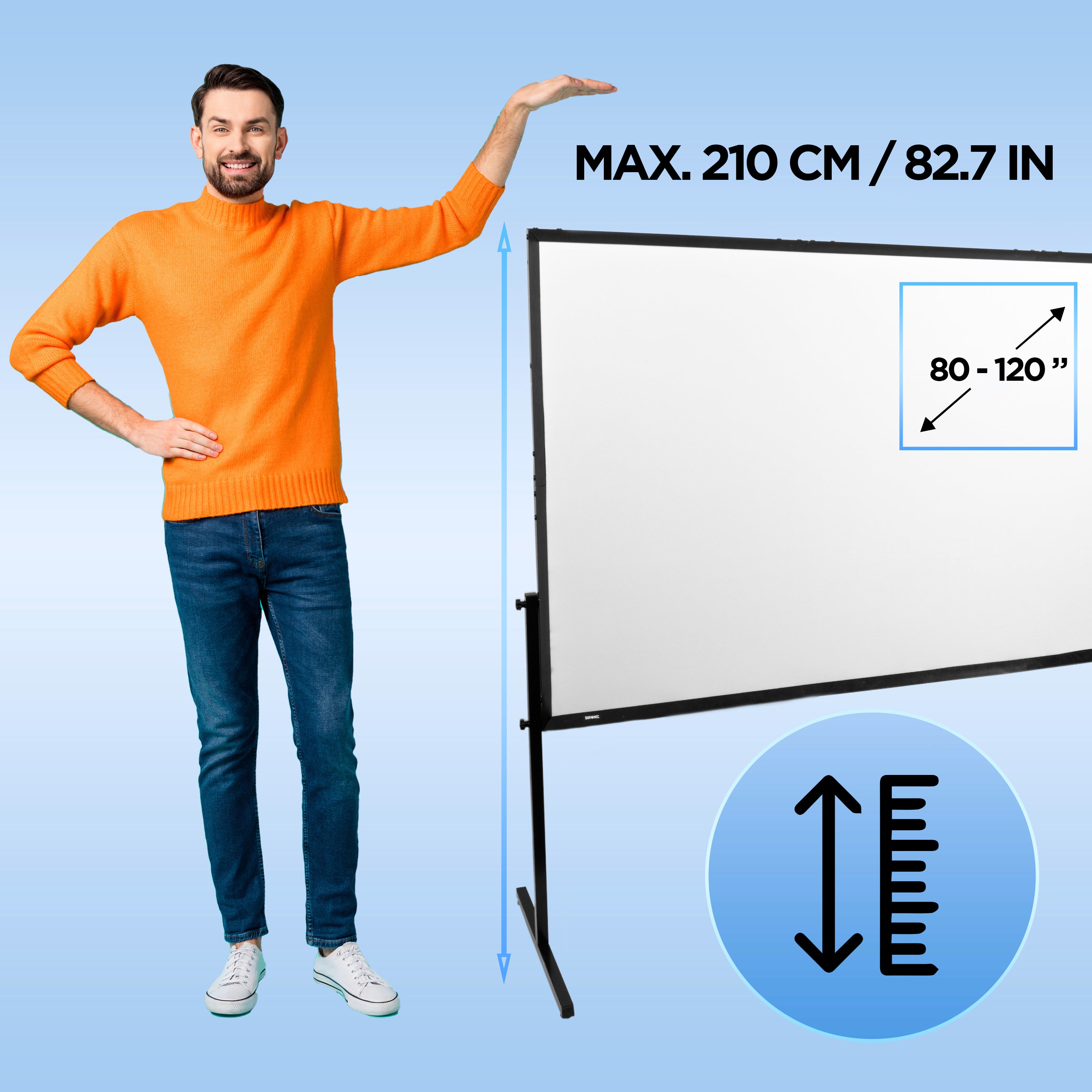 Duronic Projector Screen with product height
