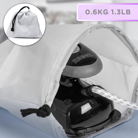 Duronic SI2 BK black garment steamer with travel bag for holidays portability 