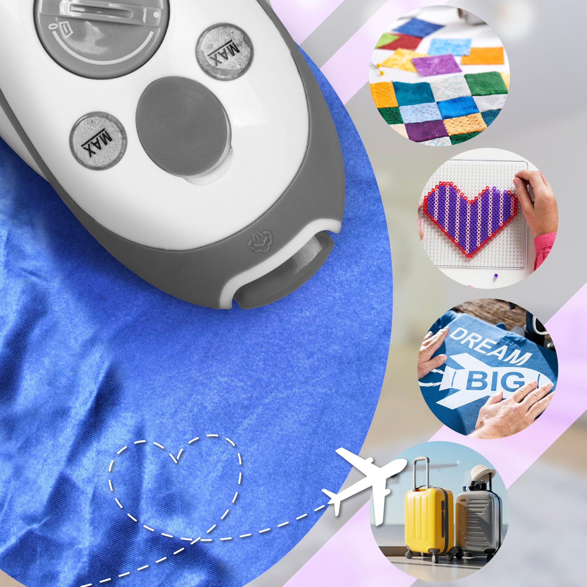 Duronic SI2 WE white small travelling iron for quilting clothes crafting