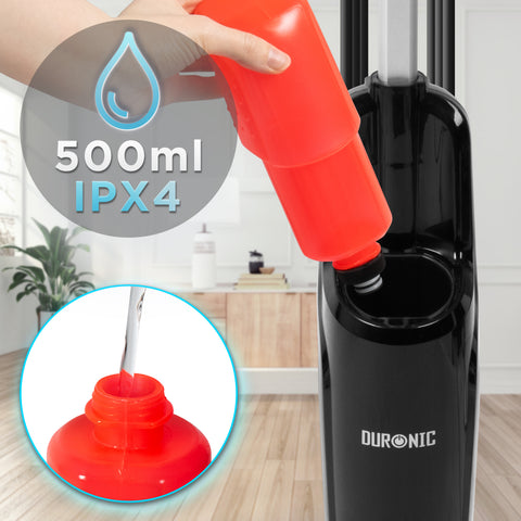 Duronic STM15 BK Steam Mops refills the 500ml water tank
