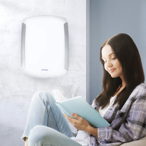 Duronic Sad Light with woman reading a book