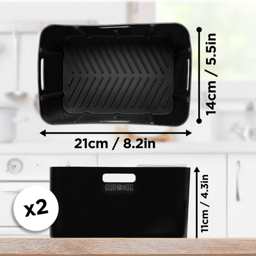 Duronic Silicone Air Fryer Liners featuring product dimension