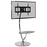 Duronic TV Stand floor TV stand featuring a curved neck, black glass shelf