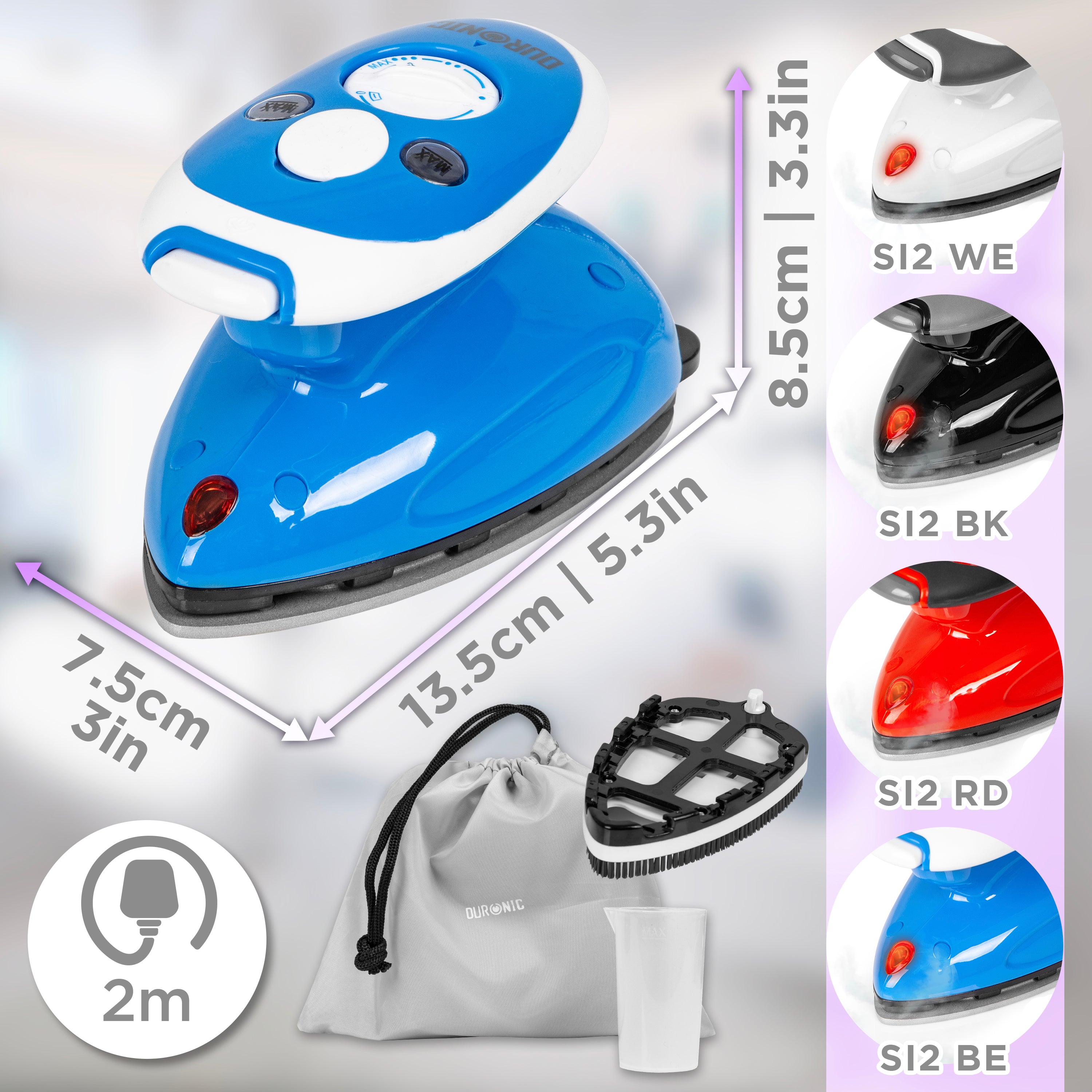 Duronic Travel Iron with different color