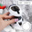 Duronic Travel Iron with hand adjusts the temperature dial on a compact 420W Duronic travel steam iron featuring a 65-230°C range and a white ergonomic design.