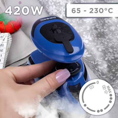 Duronic Travel Iron with it's temperature