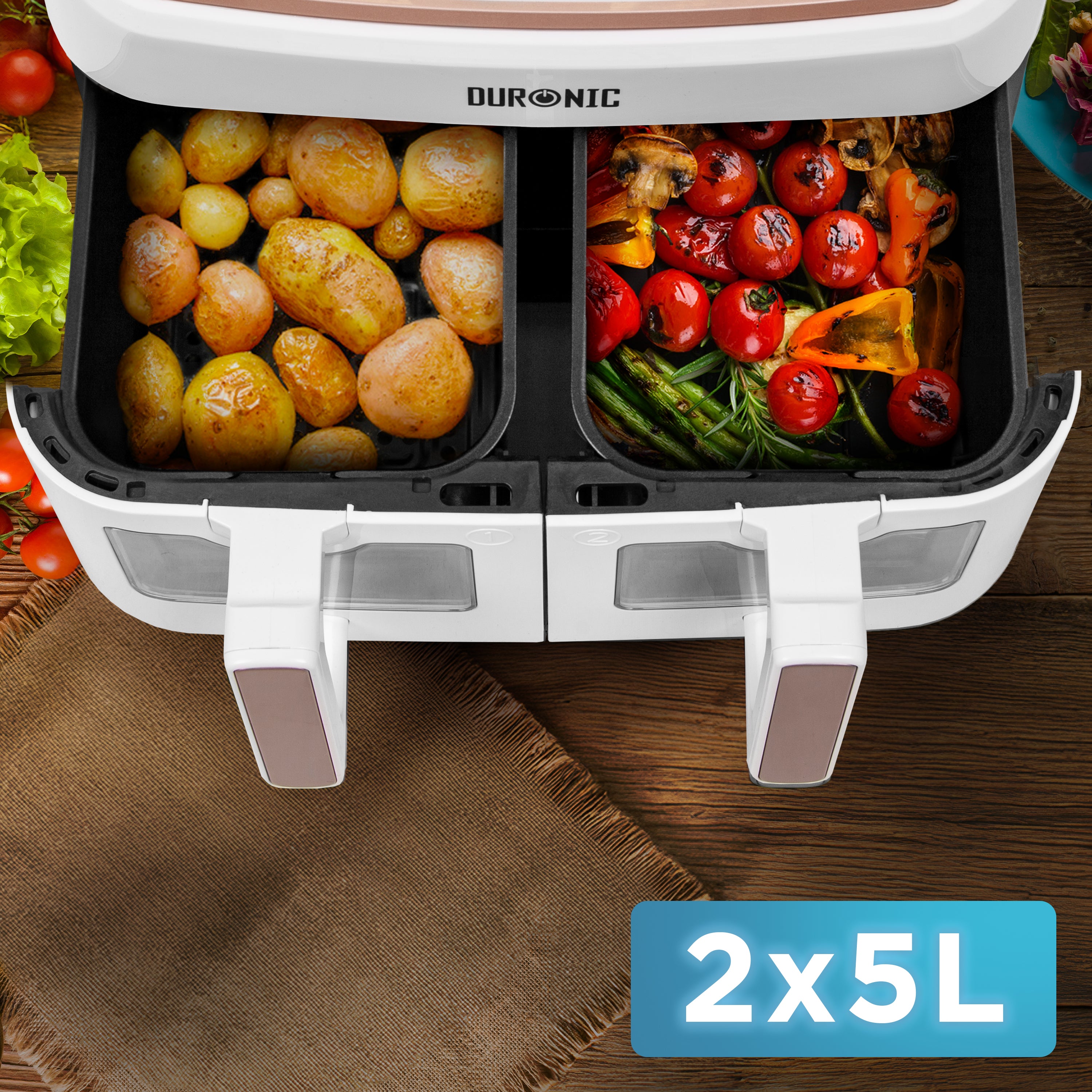 Duronic Twin Drawers with 5L capacity
