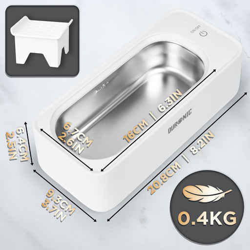 Duronic Ultrasonic Cleaner with product weight and dimension