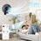 Duronic Wall Mounted Fan with remote control operating from five meters in living room.