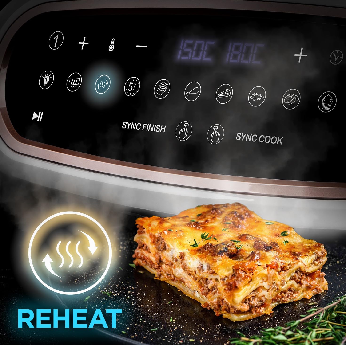 Duronic XXL Digital Air Fryer with reheat option
