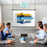 Duronic projector screen with people using the projector for presentation