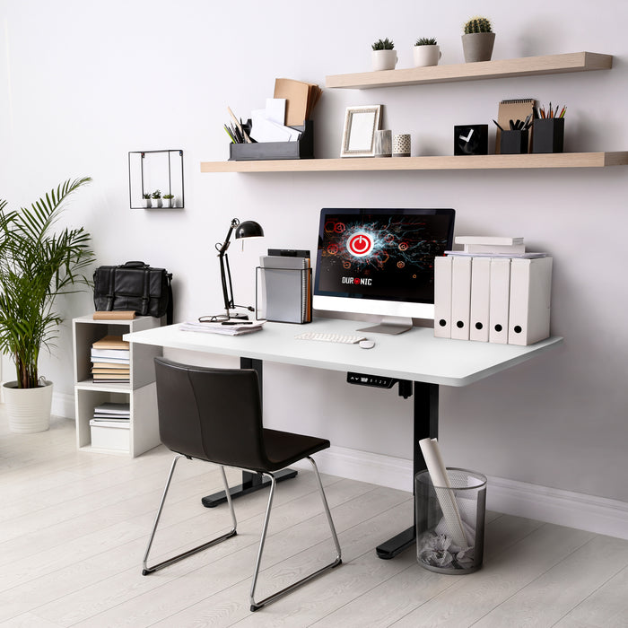 Duronic Desk Top TT160 WE – DESKTOP ONLY - Standing Desk Table Surface Only, Desktop TM51 and TM61 Height Adjustable Desk Frames – WHITE