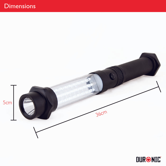 Duronic Flashlight Torch RFL303AAA Handheld Torchlight with 150 Lumens Portable LED Emergency Flashlights Lightweight Torch Lights with Magnet Flash Light for Camping Hiking DIY Night & Blackouts