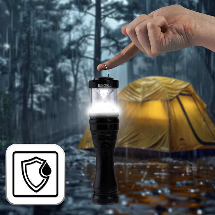 Duronic LED Torch RFL033AAA Portable Flashlight, Handheld Lantern, Lightweight Torch Light for Camping Hiking Night Emergencies & Blackouts