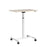 Duronic Sit-Stand Desk WPS67 | Brown/White Ergonomic Desk | Multi-Use Video Projector Table on Wheels | 70x48cm Platform | Portable | Adjustable Height | 30kg Capacity | For Home/Office/Workspace