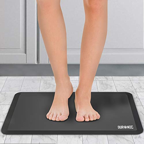 Duronic Anti-Fatigue Mat DM-MAT1 Ergonomic Design for Home, Office Sit Stand Desk Floor Mat, Waterproof Standing With Memory Foam, Foot And Back Relief, 81cm x 51cm Black