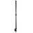 Duronic DM15 DM25 DM35 100cm Pole DMT100CM-POLE, Compatible with All Duronic Monitor Desk Mount Arms, Black Steel, Extra Long, 1000mm Length, 32mm Diameter, Standard Clamp Included