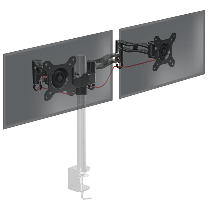 Duronic Dual Spare Arm Set DM35P2 | Two DM35 Arms with VESA Heads | Dual Joint Screen Arms | Compatible with All Duronic Monitor Desk Mounts & Poles | BLACK | Aluminium | Part of the DM35 Range