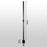 Duronic DM15 DM25 DM35 100cm Pole DMT100CM-POLE, Compatible with All Duronic Monitor Desk Mount Arms, Black Steel, Extra Long, 1000mm Length, 32mm Diameter, Standard Clamp Included