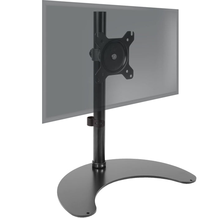 Duronic Monitor Stand DM15D1, Monitor Arm for 13-32” PC LED Screens, Adjustable Tilt Single Monitor Mount, Gaming Monitor Desk Mount with VESA 75 100, Monitor Riser for Work & Home Office Desk