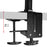 Duronic Monitor Arm Stand DM453VX1 | Quad PC Desk Mount | Steel | Height Adjustable | For Four 15-27 LED LCD Screens | VESA 75/100 | 6kg Per Screen | Tilt -90°/+85°, Rotate 360°