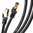 Duronic Ethernet Cable 15M High Speed CAT 8 Patch Network Shielded Lead 2GHz / 2000MHz / 40 Gigabit, CAT8 SFTP Wire, Snagless RJ45 Super-Fast Data - Black