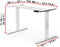 Duronic Sit Stand Desk Frame TM22 WE | Electric Standing Office Table | Frame ONLY | Height Adjustable 71-116cm | Ergonomic Workstation | WHITE | Memory Function | Dual Motor / 2 Stage